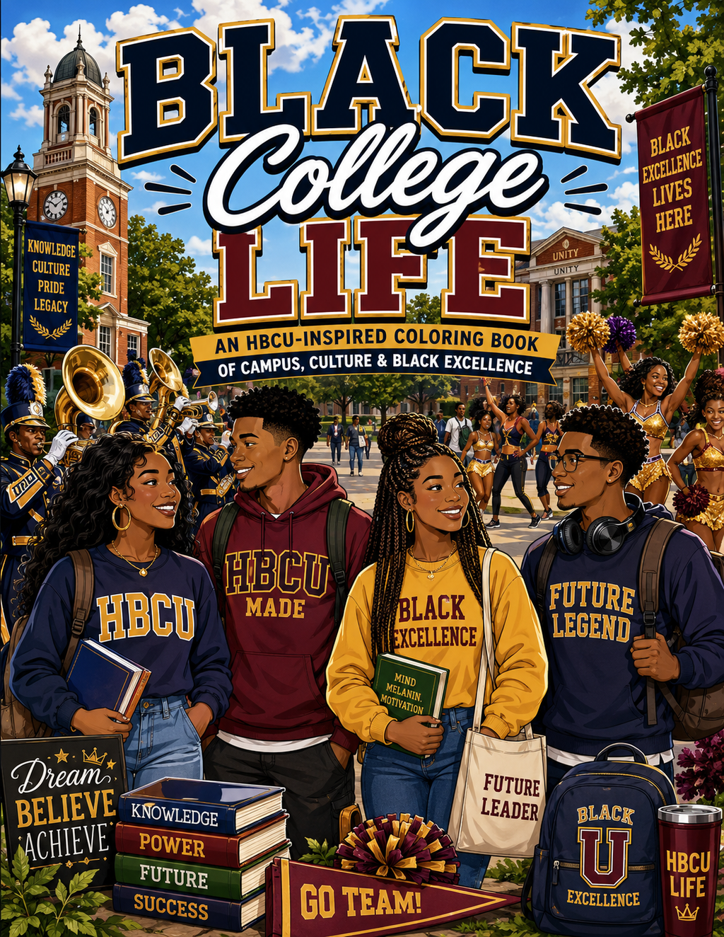 Black College Life Coloring Book