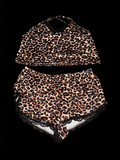 🐆 Leopard Satin Lace Pajama Set