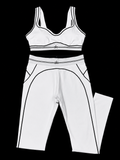 🤍 White & Black Two-Piece ALO Activewear Set *PRE ORDER*
