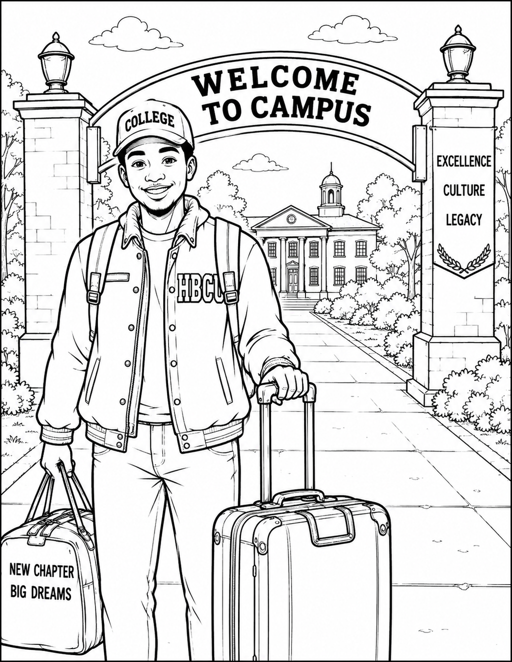 Black College Life Coloring Book