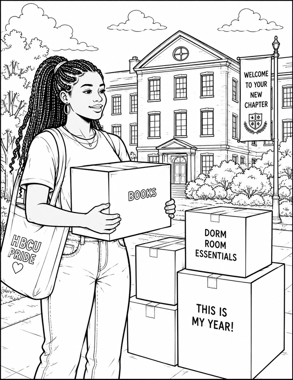 Black College Life Coloring Book