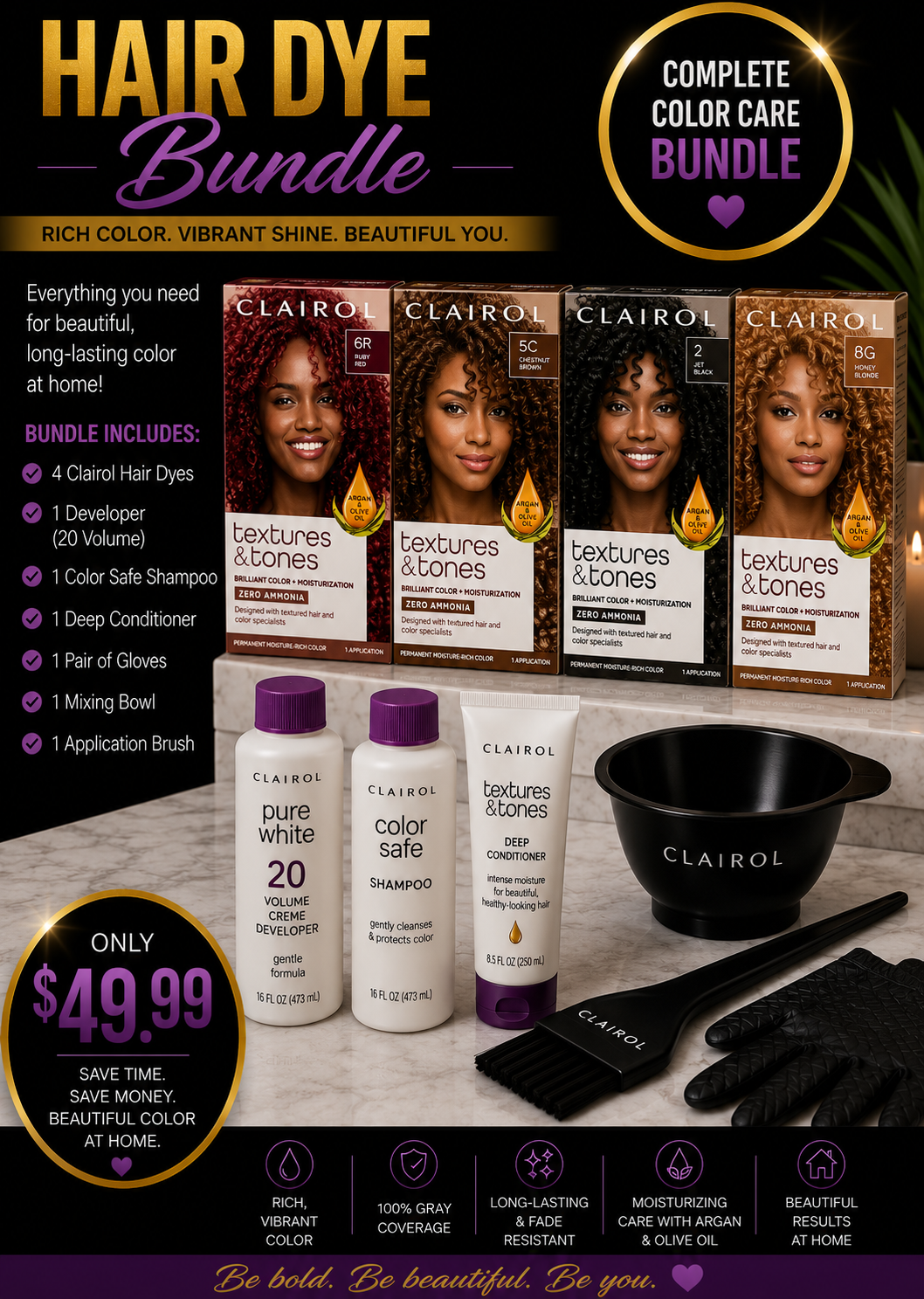 Clairol hair dye bundle