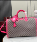 💕 Pink Monogram-Style Boston Travel Bag *Pre-Order*