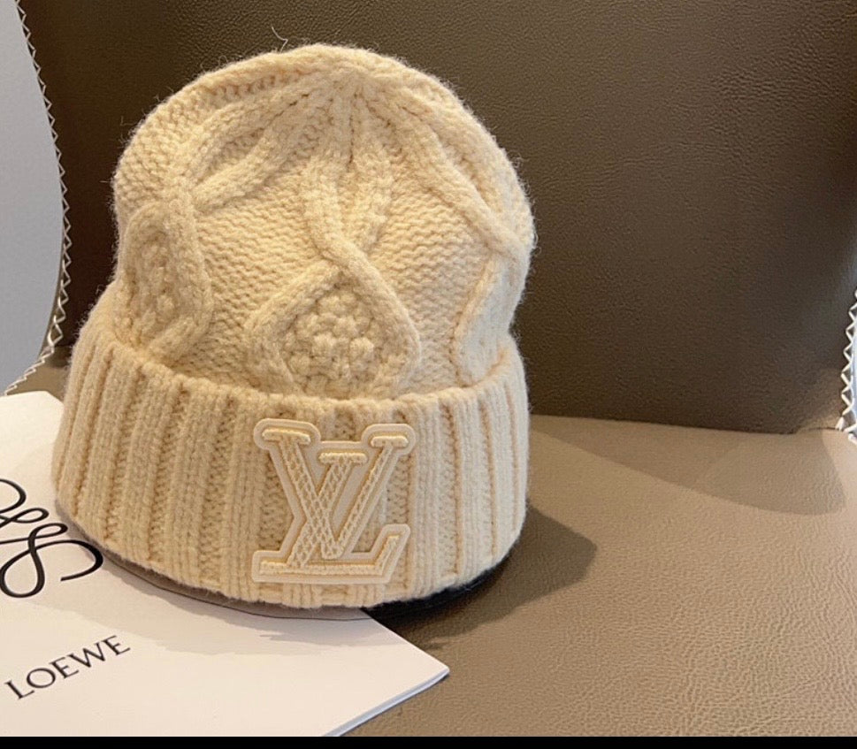 ✨ Luxe Monogram Cable-Knit Beanie *Pre-Order*