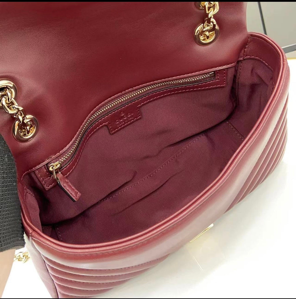 🍷 Burgundy Quilted Chain Shoulder Bag *Pre-Order*