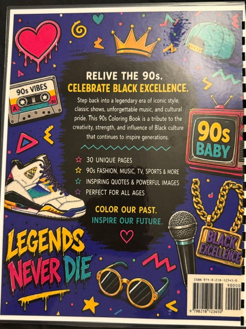 90's Coloring Book *Celebrating Black Culture*