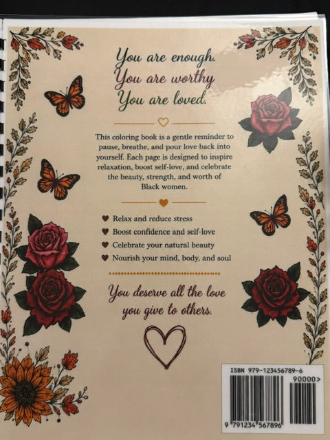 Self-Care Coloring Book For Black Women