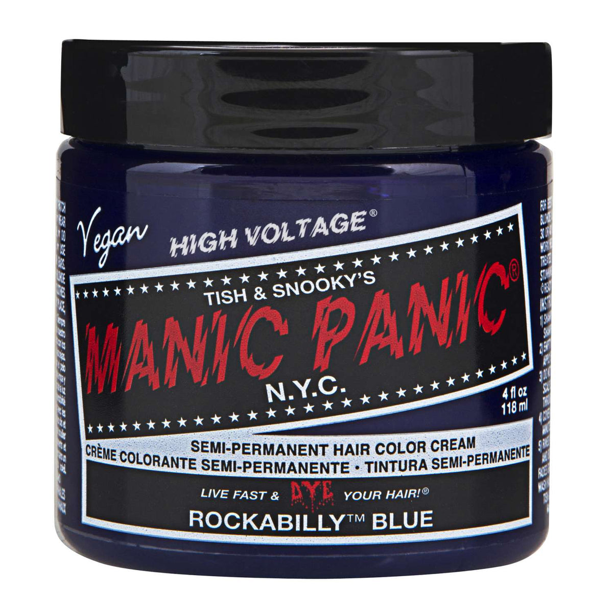 Manic Panic Semi Permanent Cream Hair Color - Rockabilly Blue 4 Oz