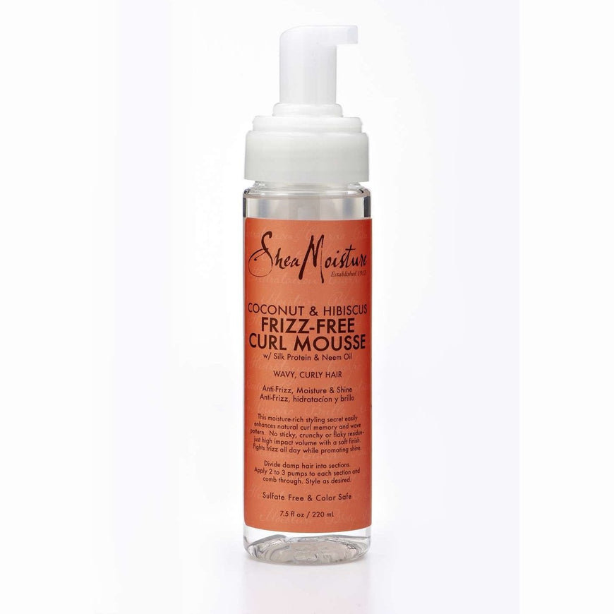Shea Moisture Coconut Hibiscus Frizz-Free Curl Mousse 7.5 Oz