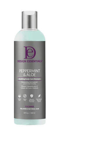 Design Essentials Peppermint & Aloe Soothing Scalp Care Shampoo 12oz