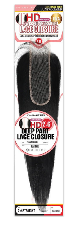 Eve Hair 2×6 HDST HD Lace Closure (Straight)