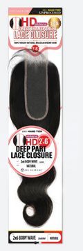 EVE HAIR 2X6 HD Swiss Lace Closure (Body Wave)