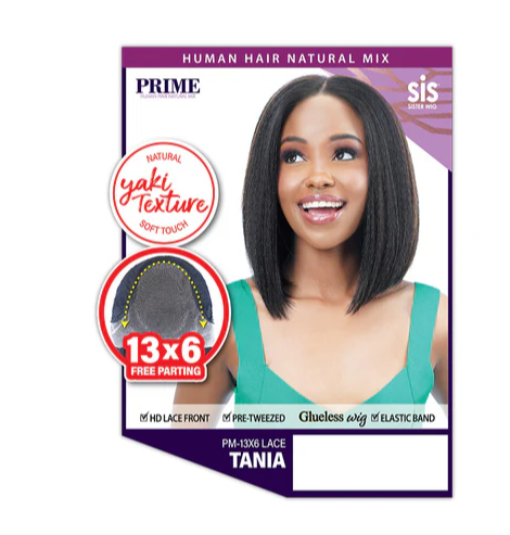 ZURY SiS Prime Human Hair Mix Glueless 13x6 HD Lace Front Wig TANIA