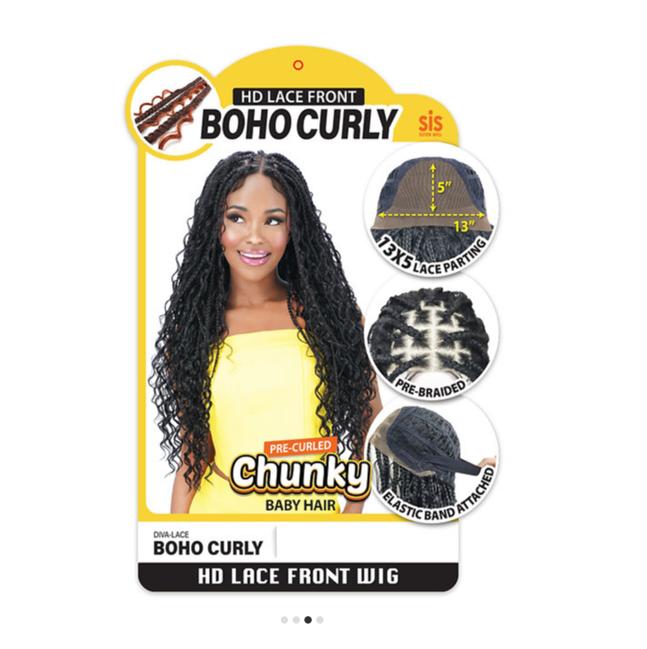 SIS HD LACE FRONT WIG BOHO CURLY
