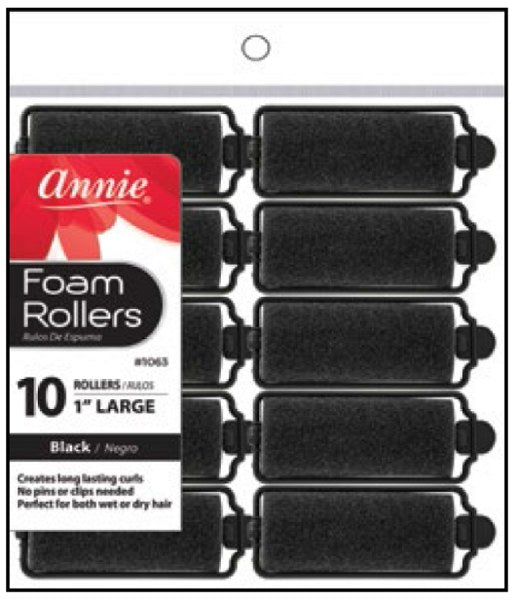 Annie Foam Rollers - Large - 10 Pack - #1063