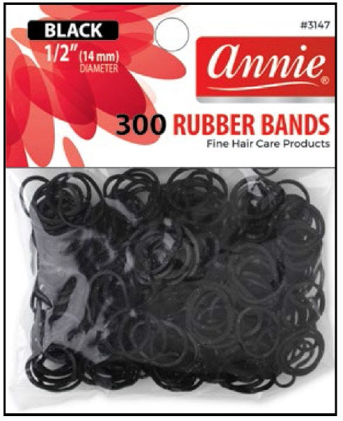 Annie Rubber Bands - Medium #3147 - Black