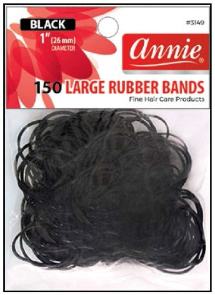 Annie Rubber Bands - Large #3149 - Black