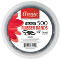 Annie Rubber Bands 500ct #3159 - Black