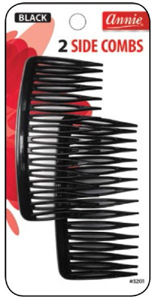 Annie Side Combs Large #3201 - Black