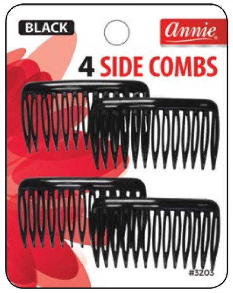 Annie Side Combs Small #3203 - Black