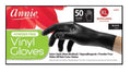 Annie Vinyl Gloves X-Large 50ct #3853 - Black