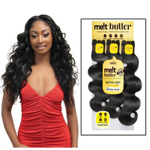 Melt Butter 12A - 3 Bundles - Body Wave 12"-14"-16" - #Natural Black