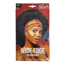 Glam Jumbo Wide Edge Satin Bonnet #26312 - Black